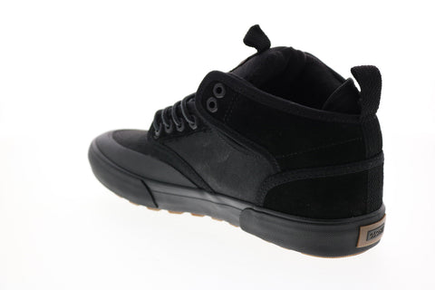 Globe Motley Mid GBMOTLEYM Mens Black Leather Skate Inspired Sneakers Shoes