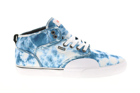 Globe Motley Mid GBMOTLEYM Mens Blue Canvas Skate Inspired Sneakers Shoes 
