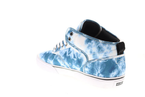 Globe Motley Mid GBMOTLEYM Mens Blue Canvas Skate Inspired Sneakers Shoes 