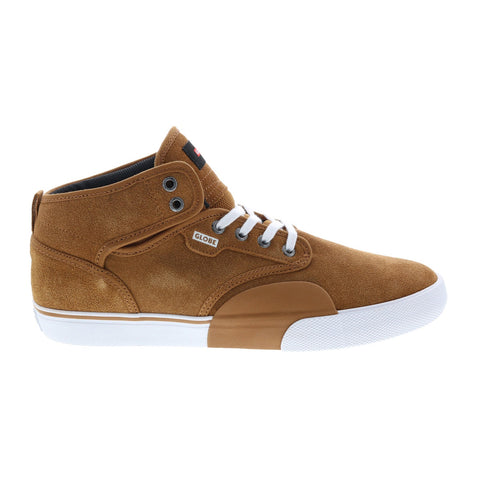 Globe Motley Mid GBMOTLEYM Mens Brown Suede Skate Inspired Sneakers Shoes
