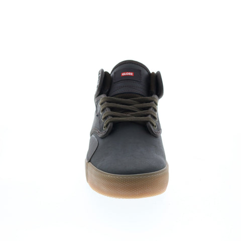 Globe Motley Mid GBMOTLEYM Mens Brown Leather Skate Inspired Sneakers Shoes