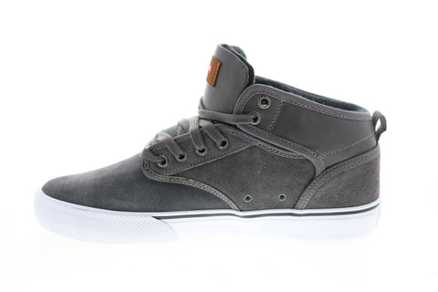 Globe Motley Mid GBMOTLEYM Mens Gray Suede Skate Inspired Sneakers Shoes