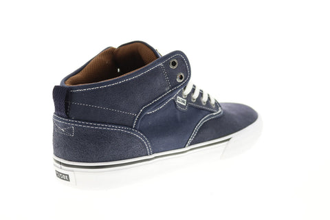 Globe Motley Mid GBMOTLEYM Mens Blue Suede Skate Inspired Sneakers Shoes