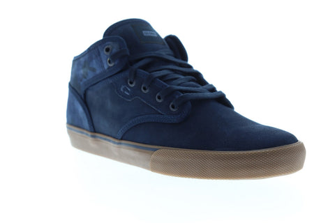Globe Motley Mid GBMOTLEYM Mens Blue Suede Lace Up Athletic Skate Shoes