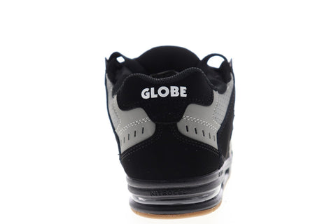 Globe Sabre GBSABR Mens Black Nubuck Lace Up Athletic Skate Shoes
