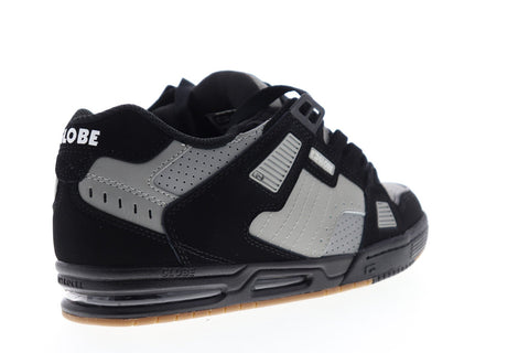 Globe Sabre GBSABR Mens Black Nubuck Lace Up Athletic Skate Shoes