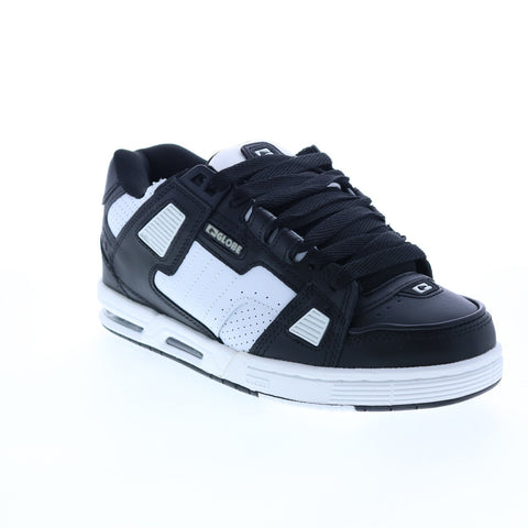 Globe Sabre GBSABR Mens Black Leather Lace Up Skate Sneakers Shoes