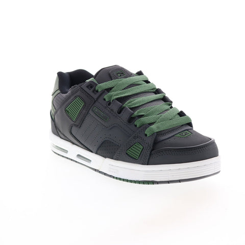 Globe Sabre GBSABR Mens Gray Leather Lace Up Skate Inspired Sneakers Shoes