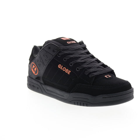 Globe Tilt GBTILT Mens Black Leather Lace Up Skate Inspired Sneakers Shoes