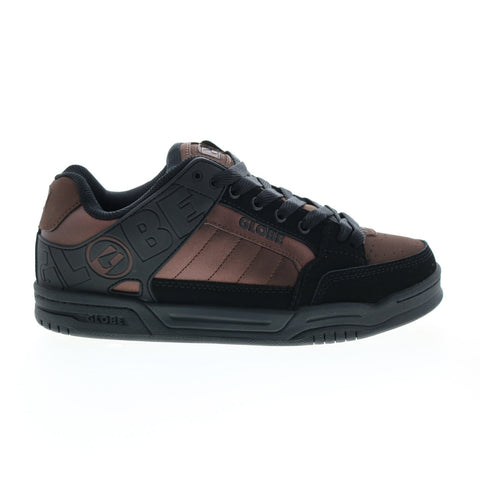 Globe Tilt GBTILT Mens Black Leather Lace Up Skate Inspired Sneakers Shoes