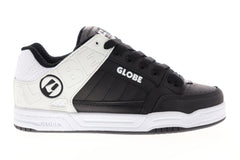 Globe Tilt GBTILT Mens Black Leather Lace Up Athletic Skate Shoes 