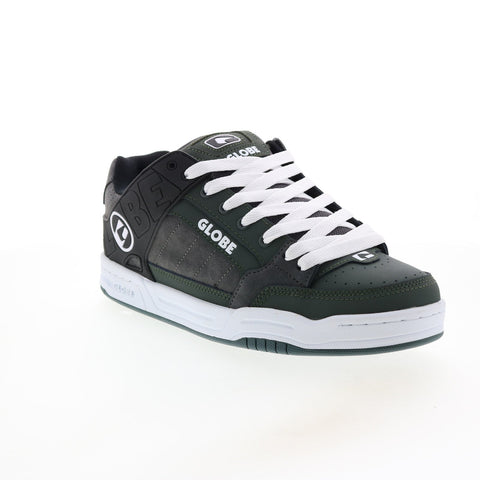 Globe Tilt GBTILT Mens Green Leather Lace Up Skate Inspired Sneakers Shoes
