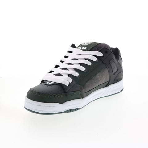 Globe Tilt GBTILT Mens Green Leather Lace Up Skate Inspired Sneakers Shoes