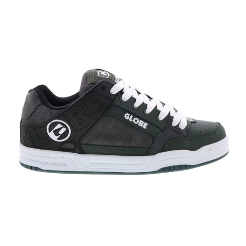 Globe Tilt GBTILT Mens Green Leather Lace Up Skate Inspired Sneakers Shoes