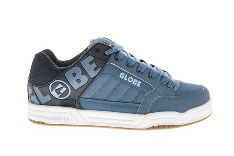 Globe Tilt GBTILT Mens Blue Leather Lace Up Skate Inspired Sneakers Shoes 