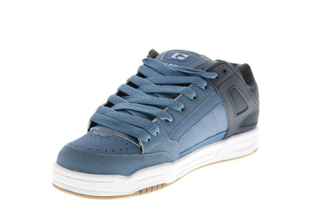 Globe Tilt GBTILT Mens Blue Leather Lace Up Skate Inspired Sneakers Shoes 