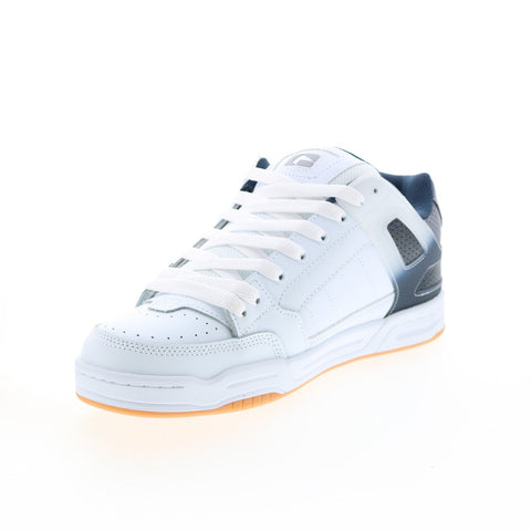 Globe Tilt GBTILT Mens White Leather Lace Up Skate Inspired Sneakers Shoes