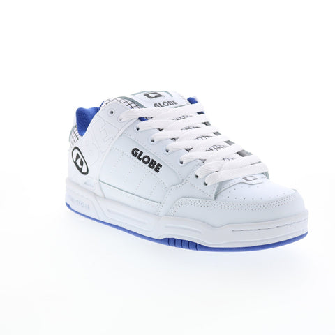 Globe Tilt GBTILT Mens White Leather Lace Up Skate Inspired Sneakers Shoes