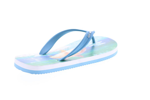 Guy Harvey Cayman Redfish GHMCAYMALR-4430 Mens Blue Leather Flip-Flops Sandals Shoes