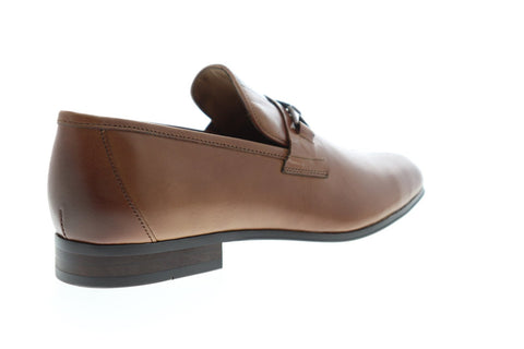 Steve Madden Graft Mens Brown Leather Dress Slip On Loafers Shoes