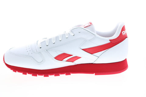 Reebok Classic Leather GV7738 Mens White Leather Lifestyle Sneakers Shoes 