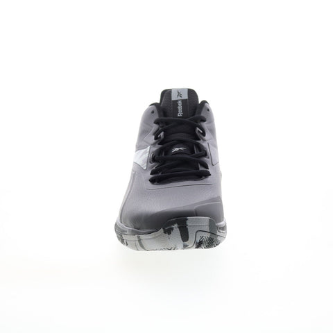 Reebok More Buckets GW1408 Mens Black Leather Athletic Basketball Shoes