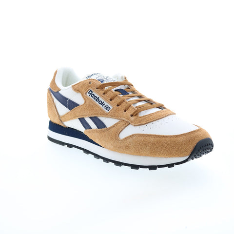 Reebok Classic Leather GW3760 Mens White Suede Lifestyle Sneakers Shoes