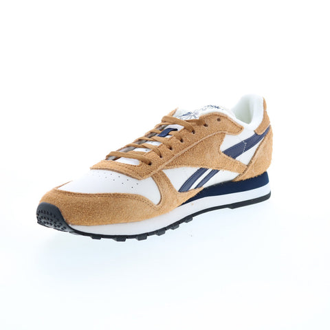 Reebok Classic Leather GW3760 Mens White Suede Lifestyle Sneakers Shoes