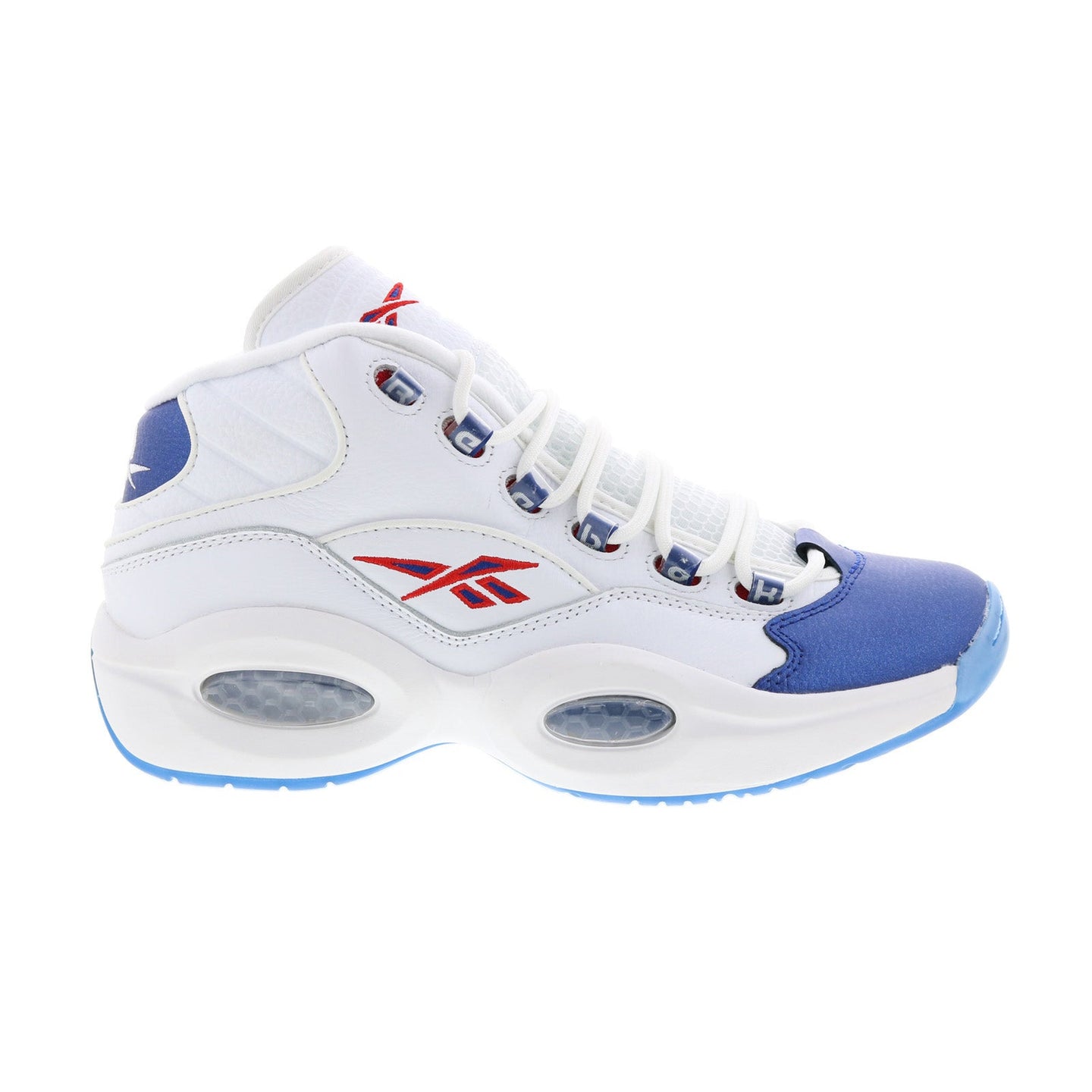 Reebok Question Mid GX0227 Mens White Leather Athletic Basketball Shoe ...
