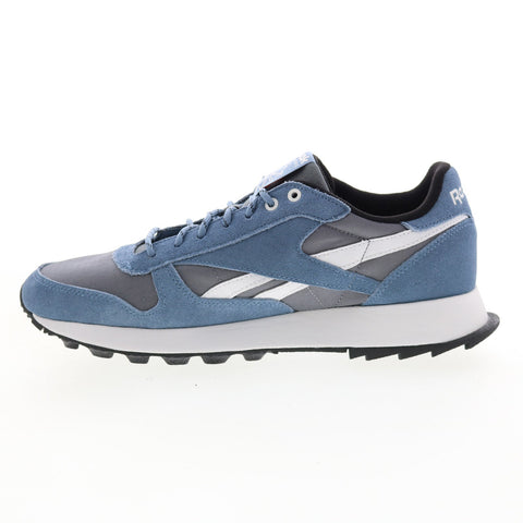 Reebok Classic Leather GX4807 Mens Blue Suede Lifestyle Sneakers Shoes