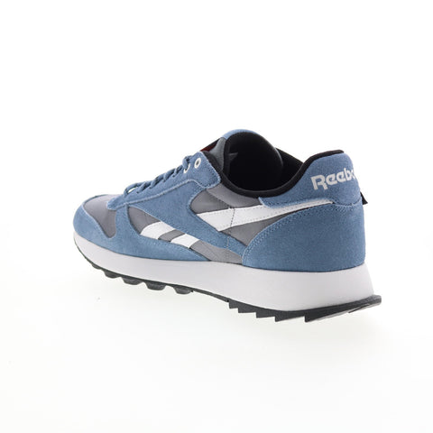 Reebok Classic Leather GX4807 Mens Blue Suede Lifestyle Sneakers Shoes
