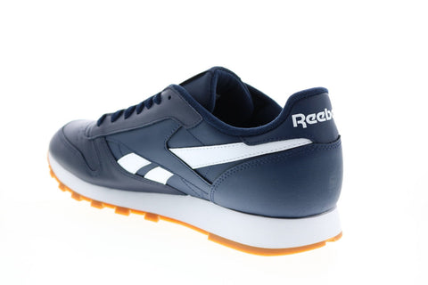 Reebok Classic Leather GX5009 Mens Blue Leather Lifestyle Sneakers Shoes 