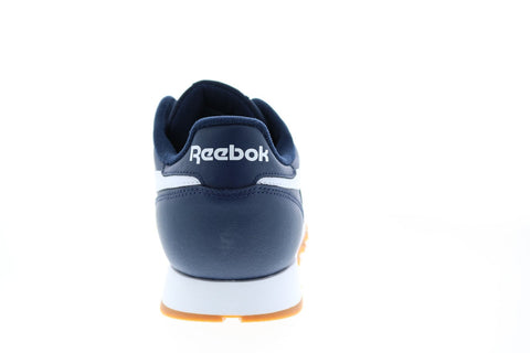 Reebok Classic Leather GX5009 Mens Blue Leather Lifestyle Sneakers Shoes 