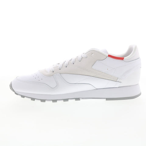 Reebok Classic Leather GX6196 Mens White Leather Lifestyle Sneakers Shoes
