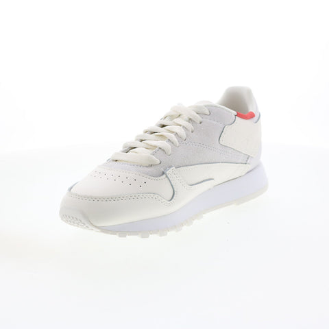 Reebok Classic Leather GX6201 Womens Beige Leather Lifestyle Sneakers Shoes
