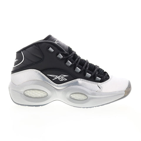 Reebok Question Mid GX7925 Mens Black Leather Athletic Basketball Shoes