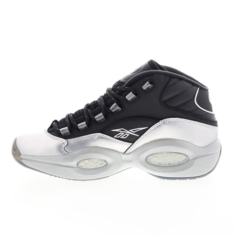 Reebok Question Mid GX7925 Mens Black Leather Athletic Basketball Shoes