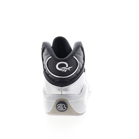 Reebok Question Mid GX7925 Mens Black Leather Athletic Basketball Shoes
