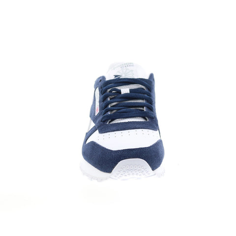 Reebok Classic Leather GX9314 Mens Blue Suede Lifestyle Sneakers Shoes
