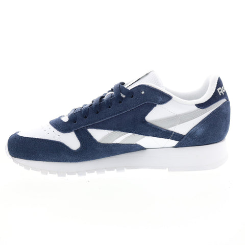 Reebok Classic Leather GX9314 Mens Blue Suede Lifestyle Sneakers Shoes
