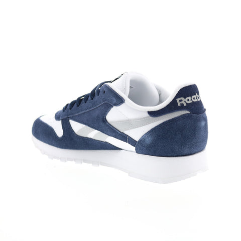 Reebok Classic Leather GX9314 Mens Blue Suede Lifestyle Sneakers Shoes