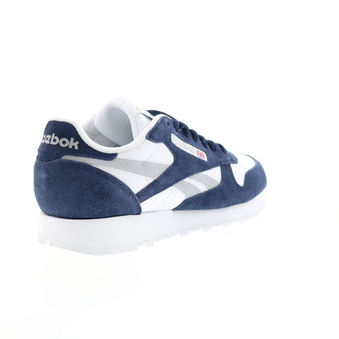 Reebok Classic Leather GX9314 Mens Blue Suede Lifestyle Sneakers Shoes