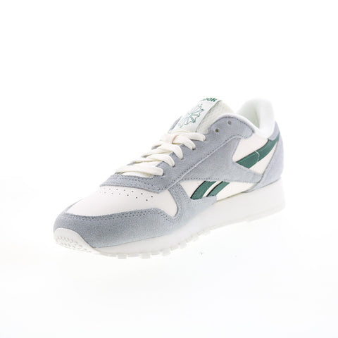 Reebok Classic Leather GX9319 Mens White Suede Lifestyle Sneakers Shoes