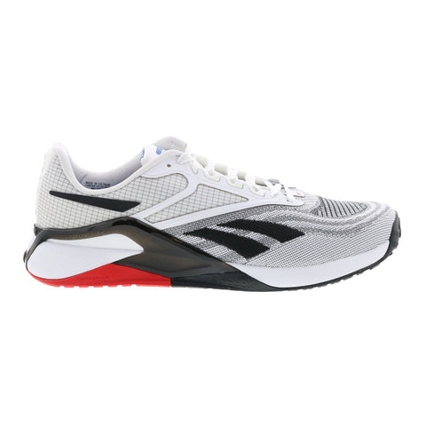 Reebok Nano X2 Mens White Canvas Lace Up Athletic Cross Training Shoes