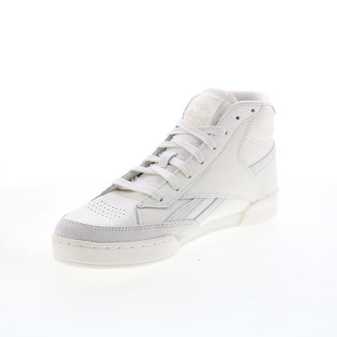 Reebok Club C Form Hi GY0036 Mens Beige Leather Lifestyle Sneakers Shoes