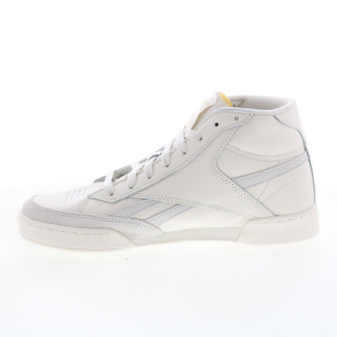Reebok Club C Form Hi GY0036 Mens Beige Leather Lifestyle Sneakers Shoes