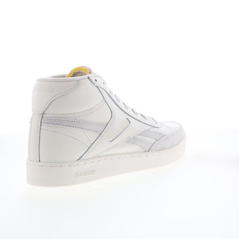 Reebok Club C Form Hi GY0036 Mens Beige Leather Lifestyle Sneakers Shoes