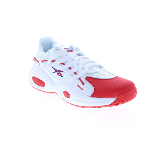 Reebok Solution Mid GY0930 Mens White Leather Athletic Basketball Shoes