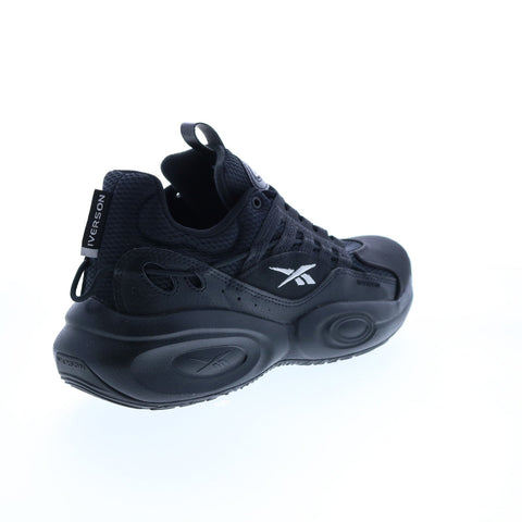 Reebok Solution Mid GY0933 Mens Black Leather Athletic Basketball Shoes