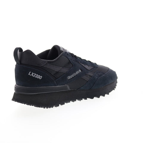Reebok LX2200 GY1532 Mens Black Suede Lace Up Lifestyle Sneakers Shoes